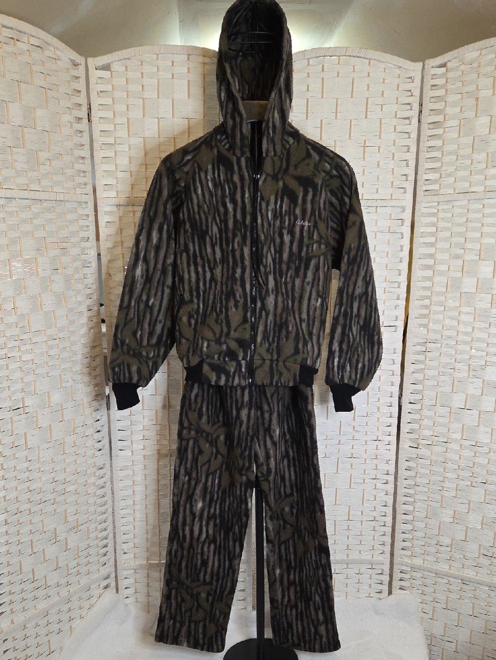 Cabela's Women's Camo Fleece Set Medium Hoodie Small Pants Hunting Lounge Outfit